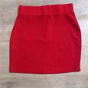 Red Mini Skirt / Size Small